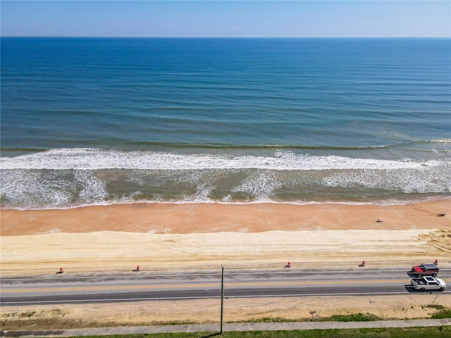 property view of water with a beach view