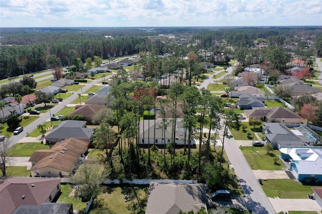 bird's eye view with a residential view