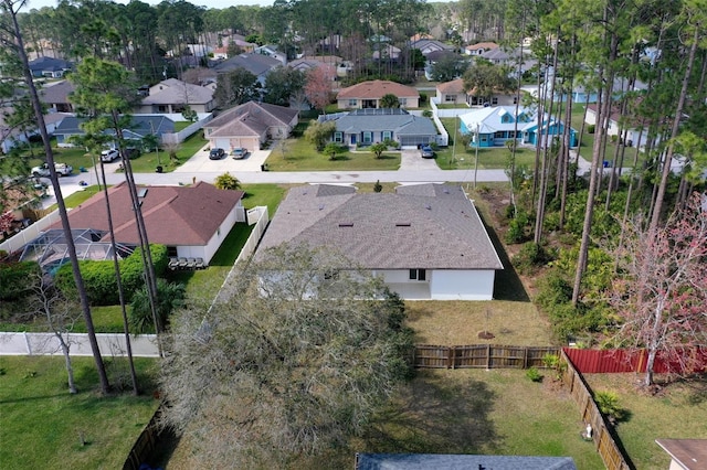 bird's eye view featuring a residential view