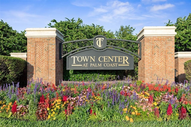 view of community sign