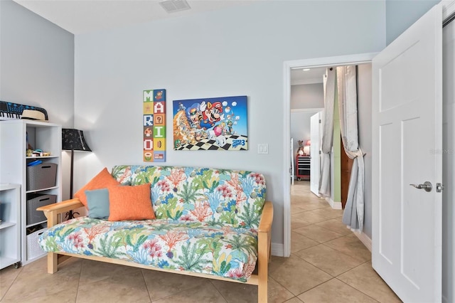 tiled living room with visible vents