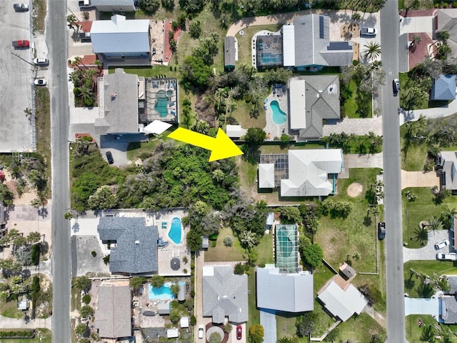 bird's eye view featuring a residential view