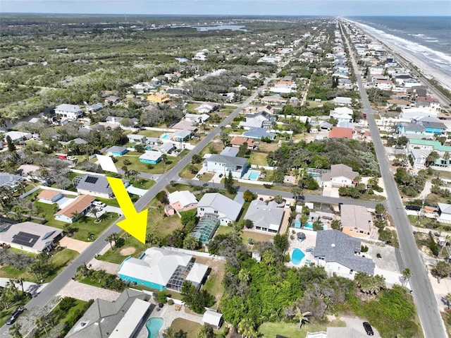 drone / aerial view with a residential view