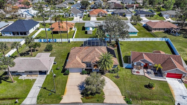 drone / aerial view with a residential view