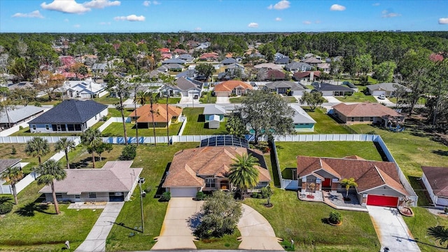 bird's eye view featuring a residential view