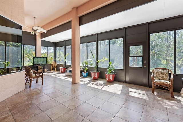 sunroom / solarium featuring plenty of natural light