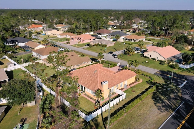 aerial view featuring a residential view