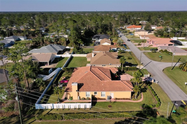 bird's eye view with a residential view