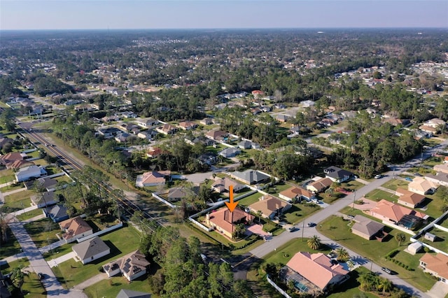 bird's eye view featuring a residential view