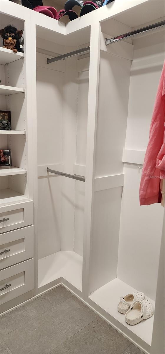 view of walk in closet