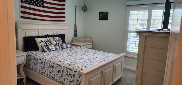 bedroom with carpet floors