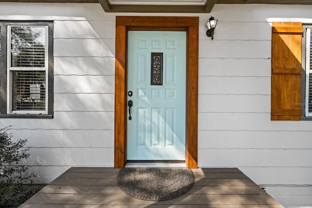 view of doorway to property