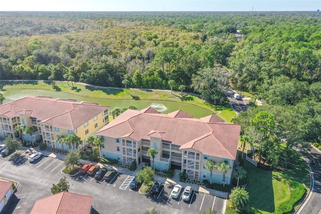 aerial view featuring a view of trees