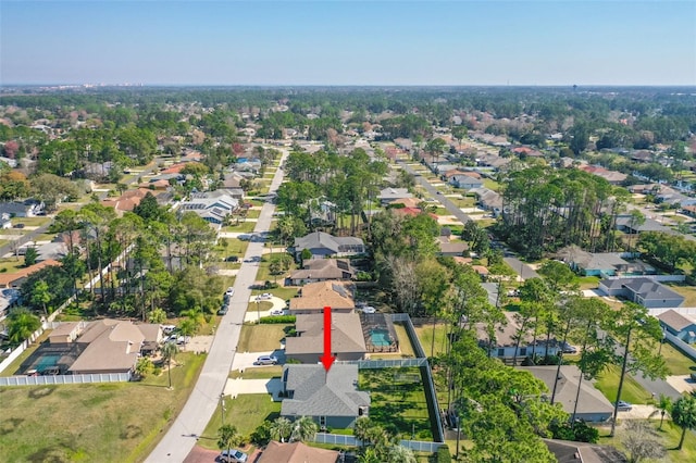 drone / aerial view featuring a residential view