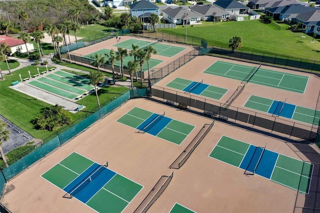 bird's eye view with a residential view