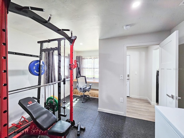 364 Palm Cir, Flagler Beach, FL 32136 - workout area featuring baseboards