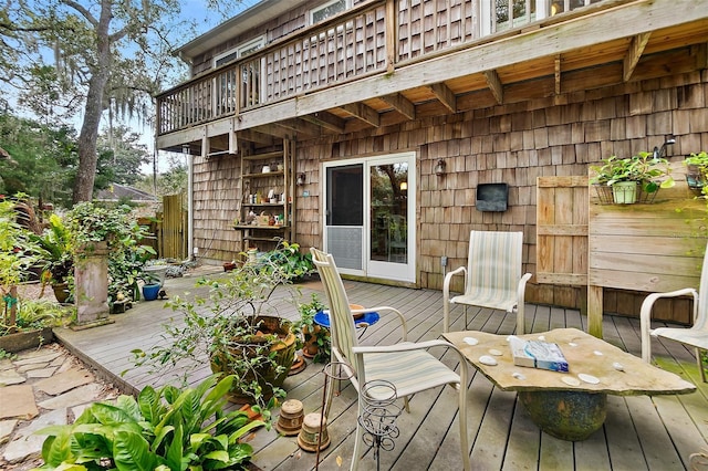 view of wooden deck