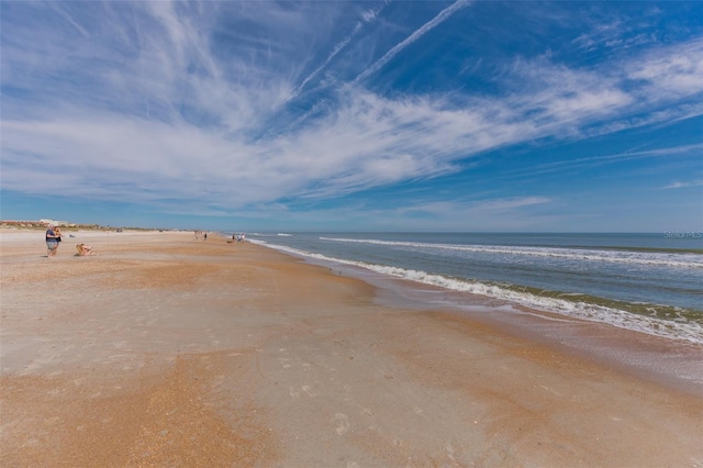 property view of water with a beach view