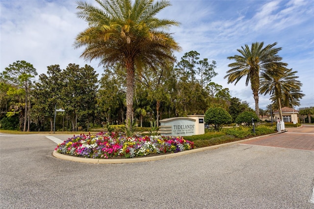 view of community sign