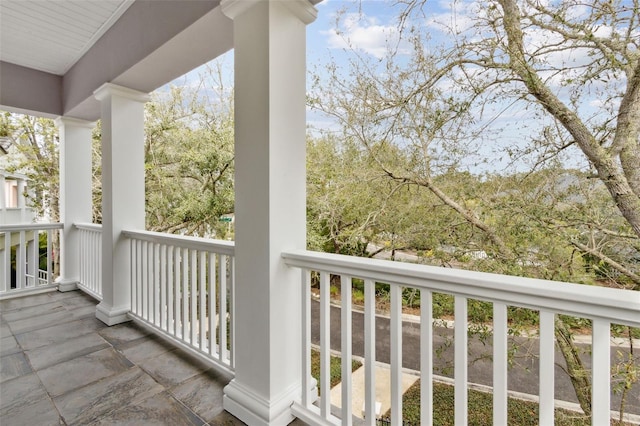 balcony with a porch