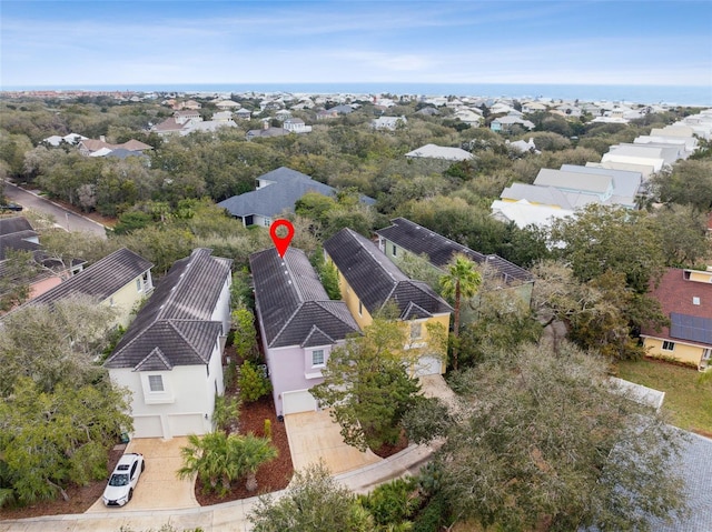 bird's eye view with a residential view