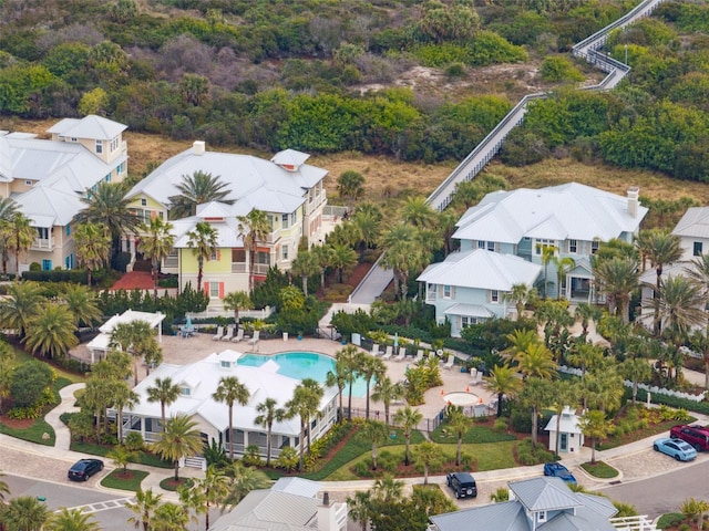 drone / aerial view featuring a residential view