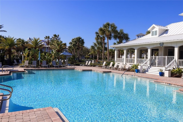 pool featuring a patio