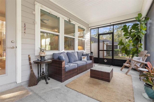 view of sunroom