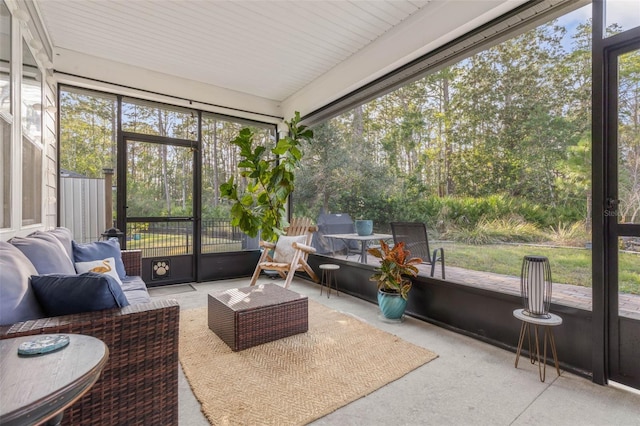 view of sunroom