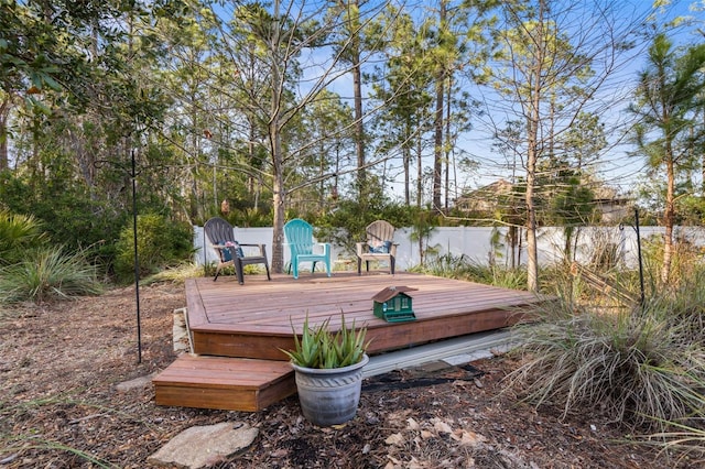 deck with fence