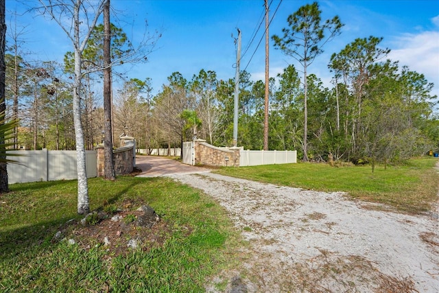 view of road featuring driveway