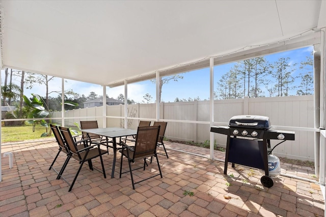 view of sunroom / solarium