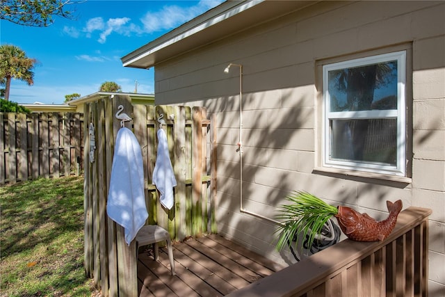 exterior details with fence