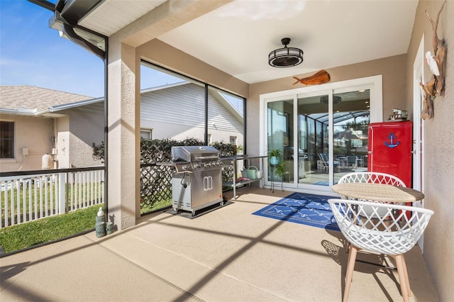 view of sunroom