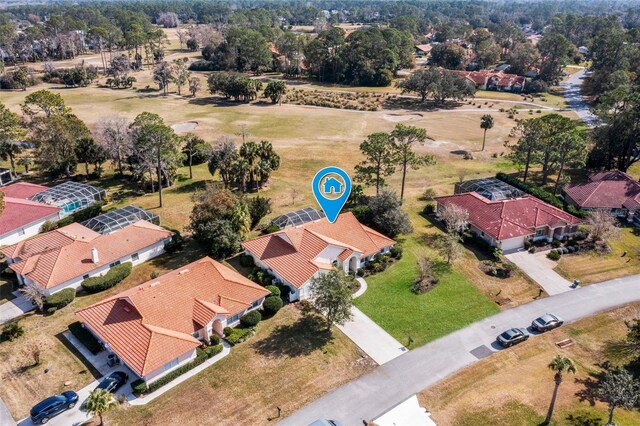 drone / aerial view with a residential view