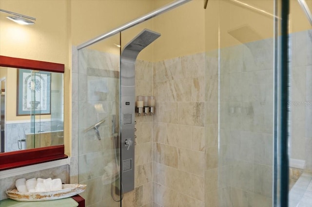 full bath with a stall shower