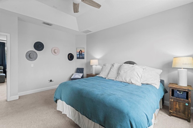 562 Kendall Crossing Dr, Saint Johns, FL 32259 - bedroom with carpet flooring, baseboards, a ceiling fan, and visible vents