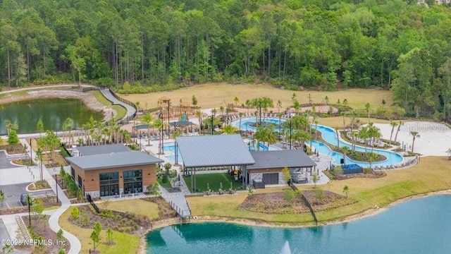 562 Kendall Crossing Dr, Saint Johns, FL 32259 - aerial view featuring a wooded view and a water view