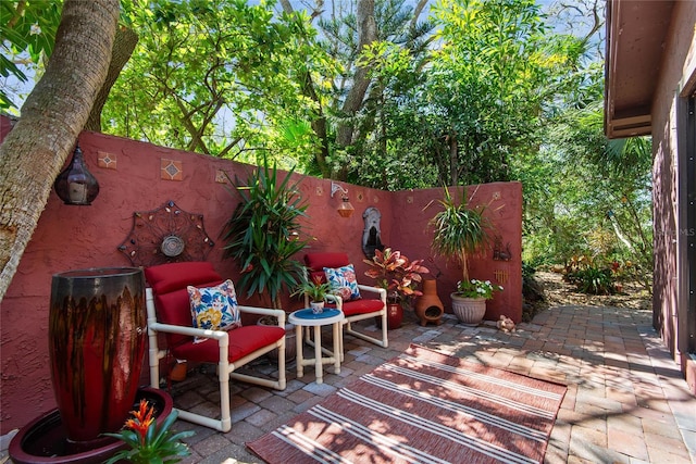 view of patio / terrace with fence