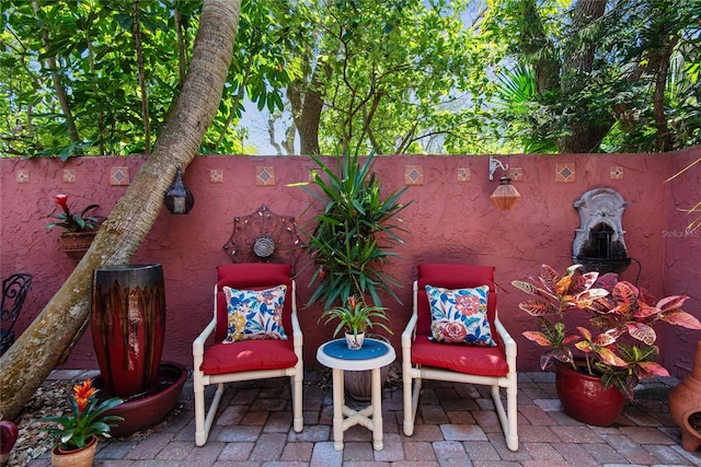 view of patio / terrace with fence