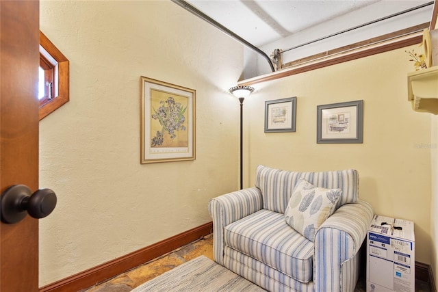 sitting room with baseboards