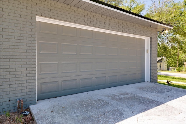 garage with driveway