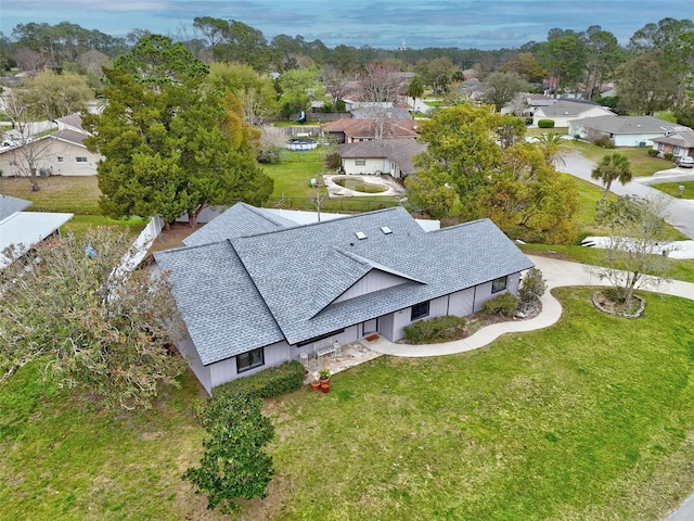 bird's eye view featuring a residential view