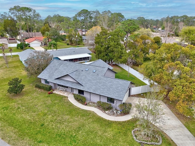 drone / aerial view featuring a residential view