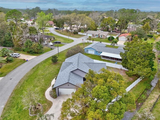 aerial view featuring a residential view