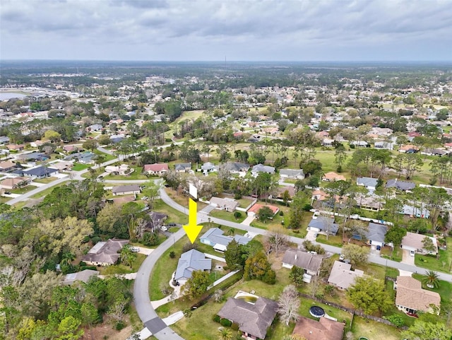 drone / aerial view with a residential view