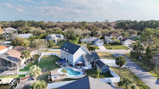 bird's eye view featuring a residential view