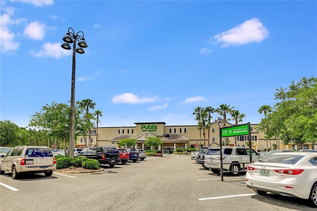 view of uncovered parking lot