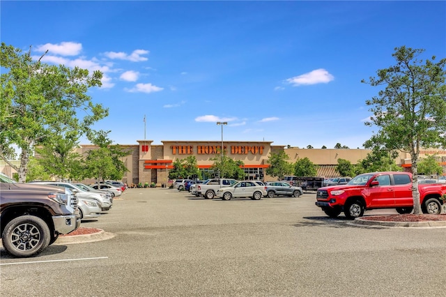 view of uncovered parking lot