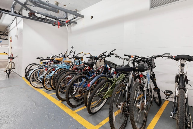 garage featuring bike storage